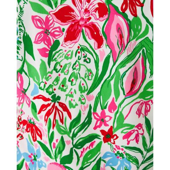 NEW LILLY PULITZER knit long sleeve button-up pajama top in glowing gardens - Picture 6 of 6